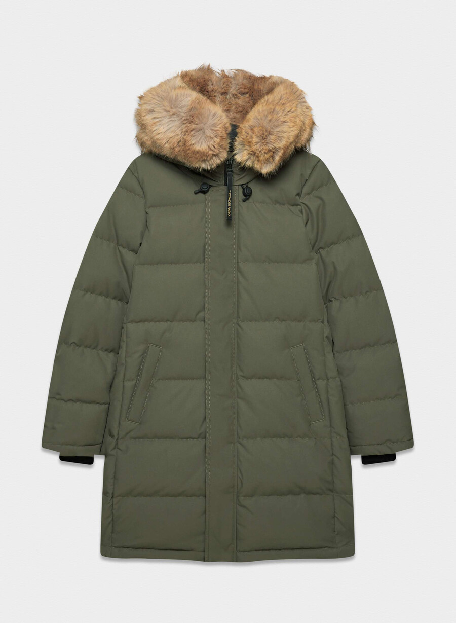 powder parka – coldstop mØrk oliven