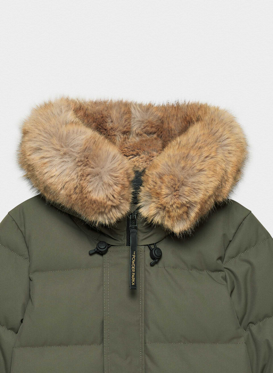 powder parka – coldstop mØrk oliven