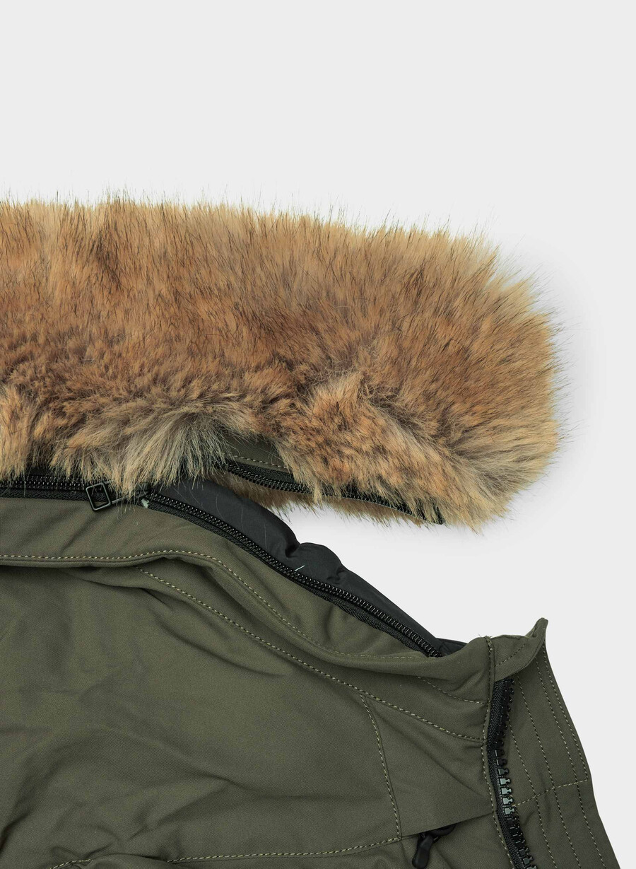 powder parka – coldstop mØrk oliven