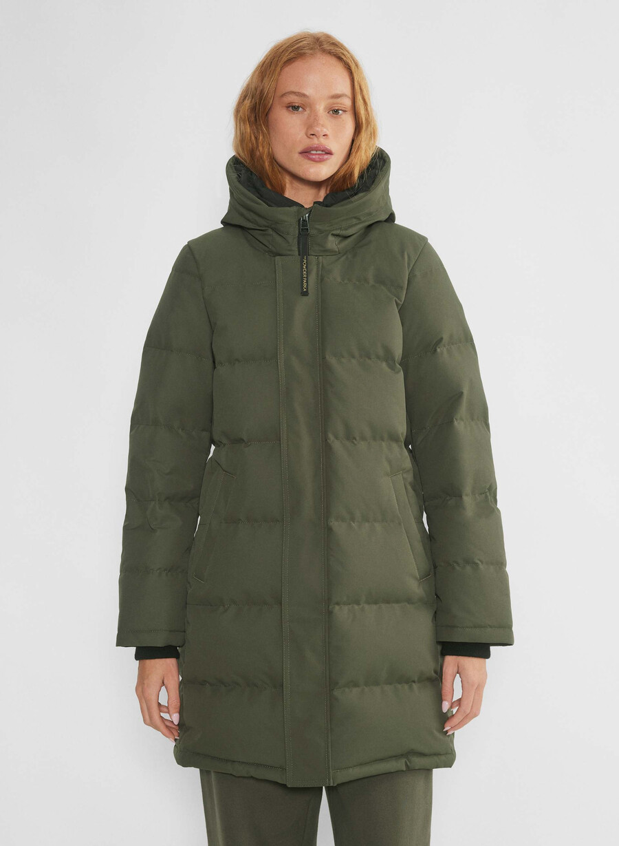 powder parka – coldstop mØrk oliven