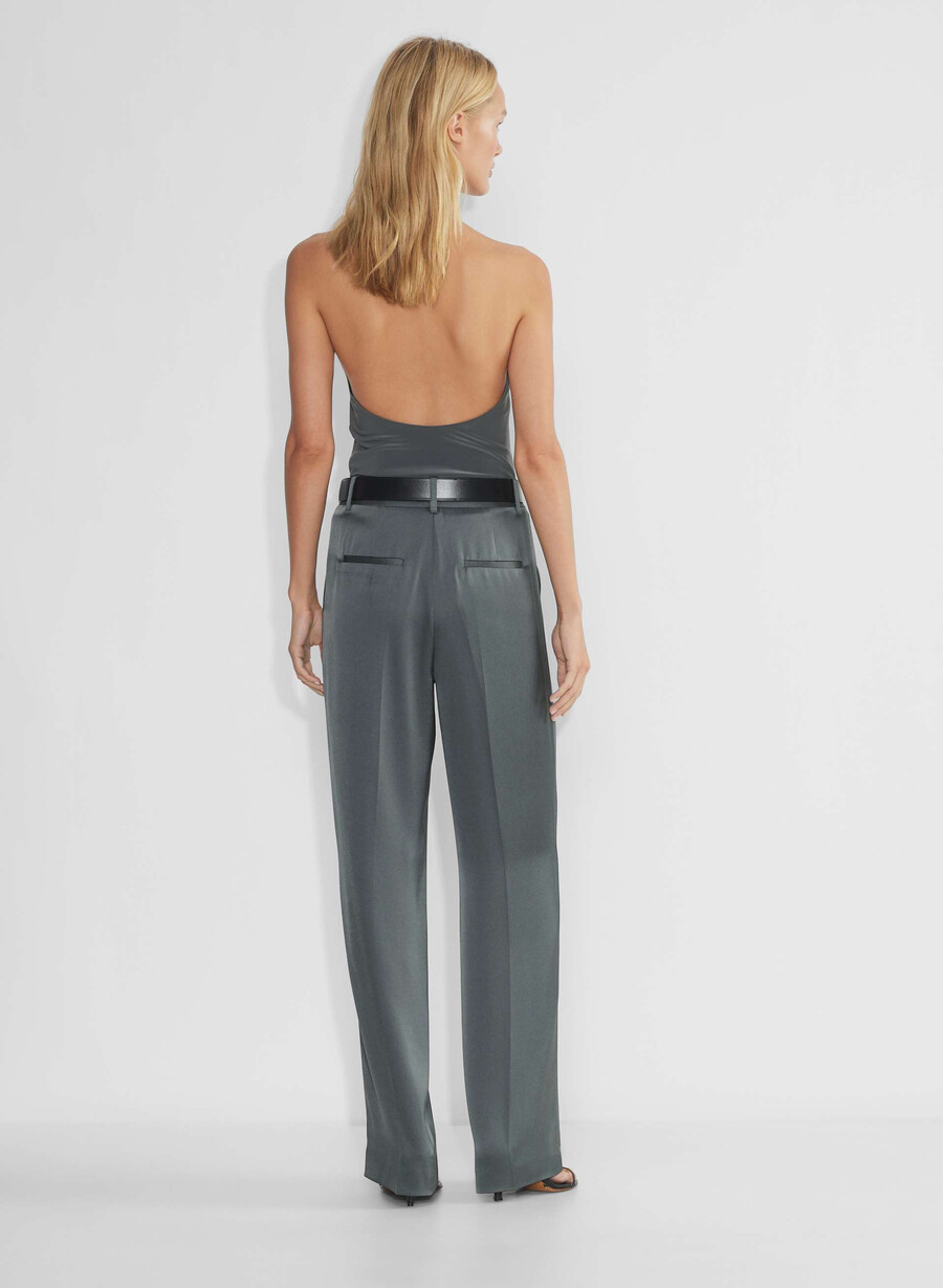 the effortless pant sateng kullgrått