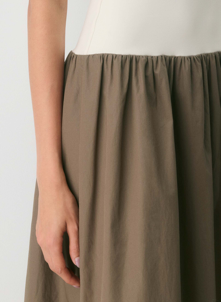worldly poplin-kjole cola taupe lt birch