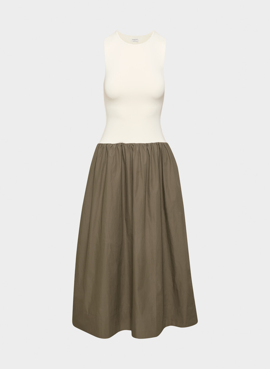 worldly poplin-kjole cola taupe lt birch