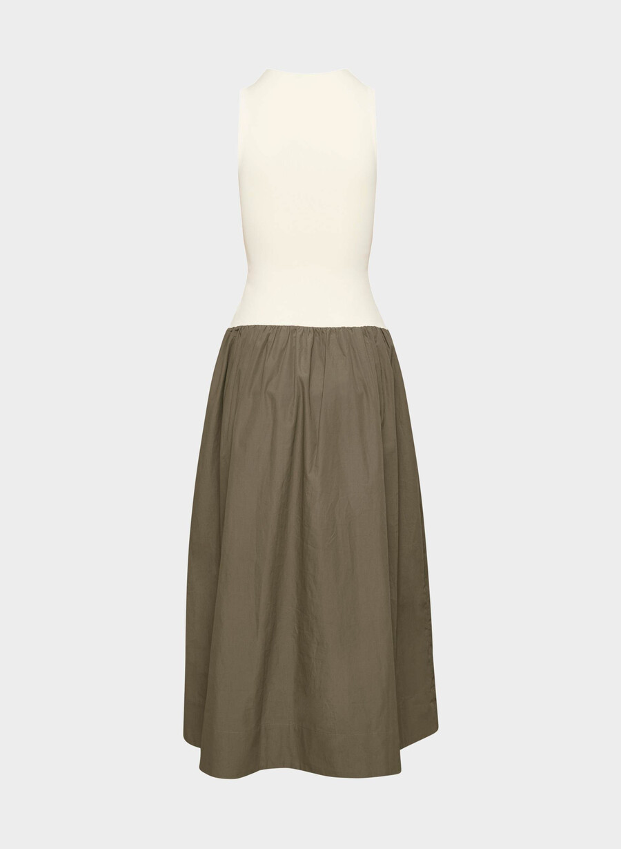 worldly poplin-kjole cola taupe lt birch