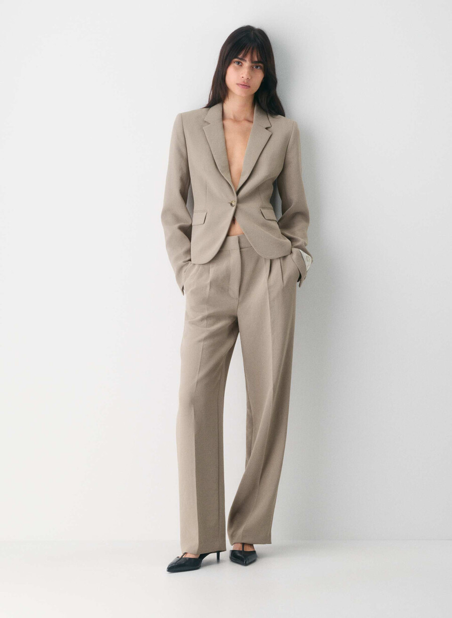 etikette blazer - crepette nomad taupe