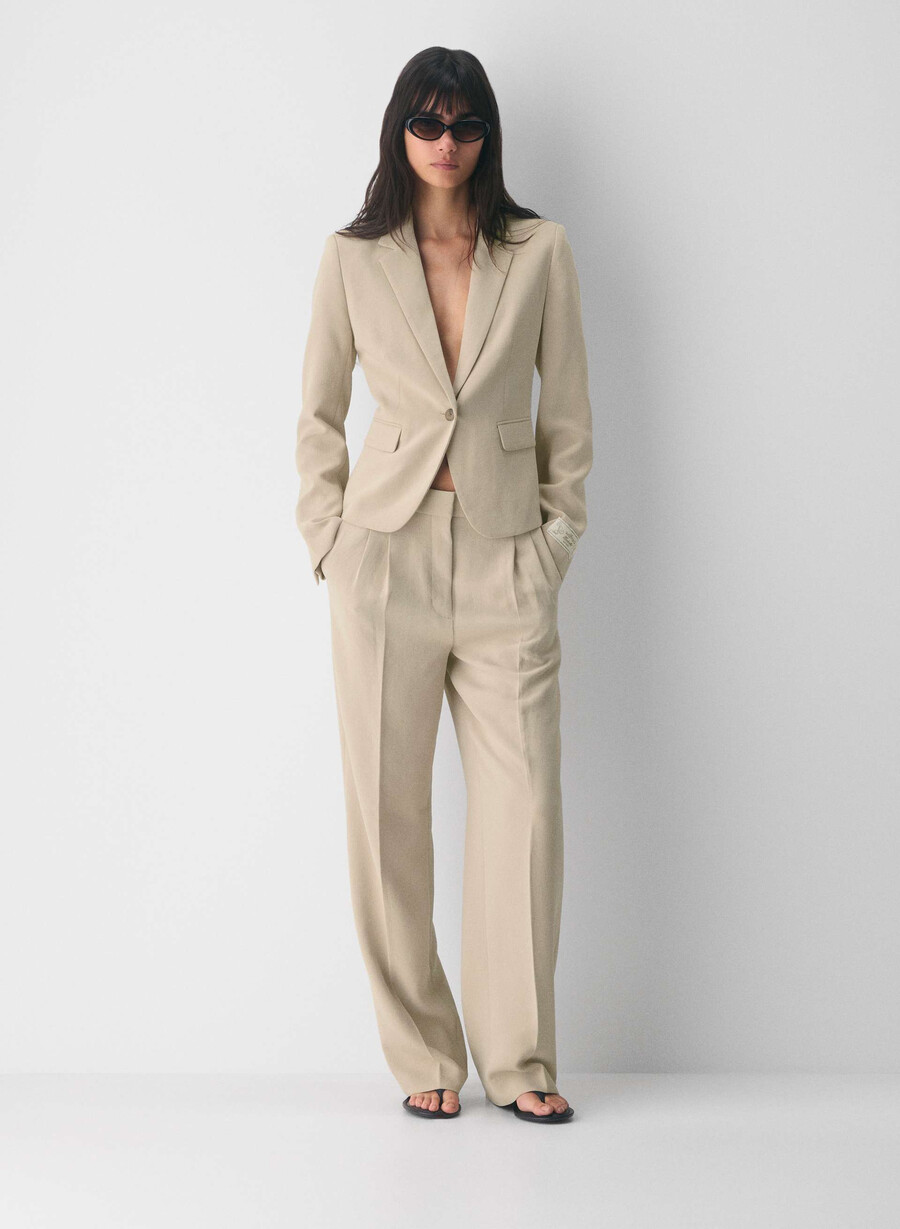 etikette blazer - crepette marcona beige