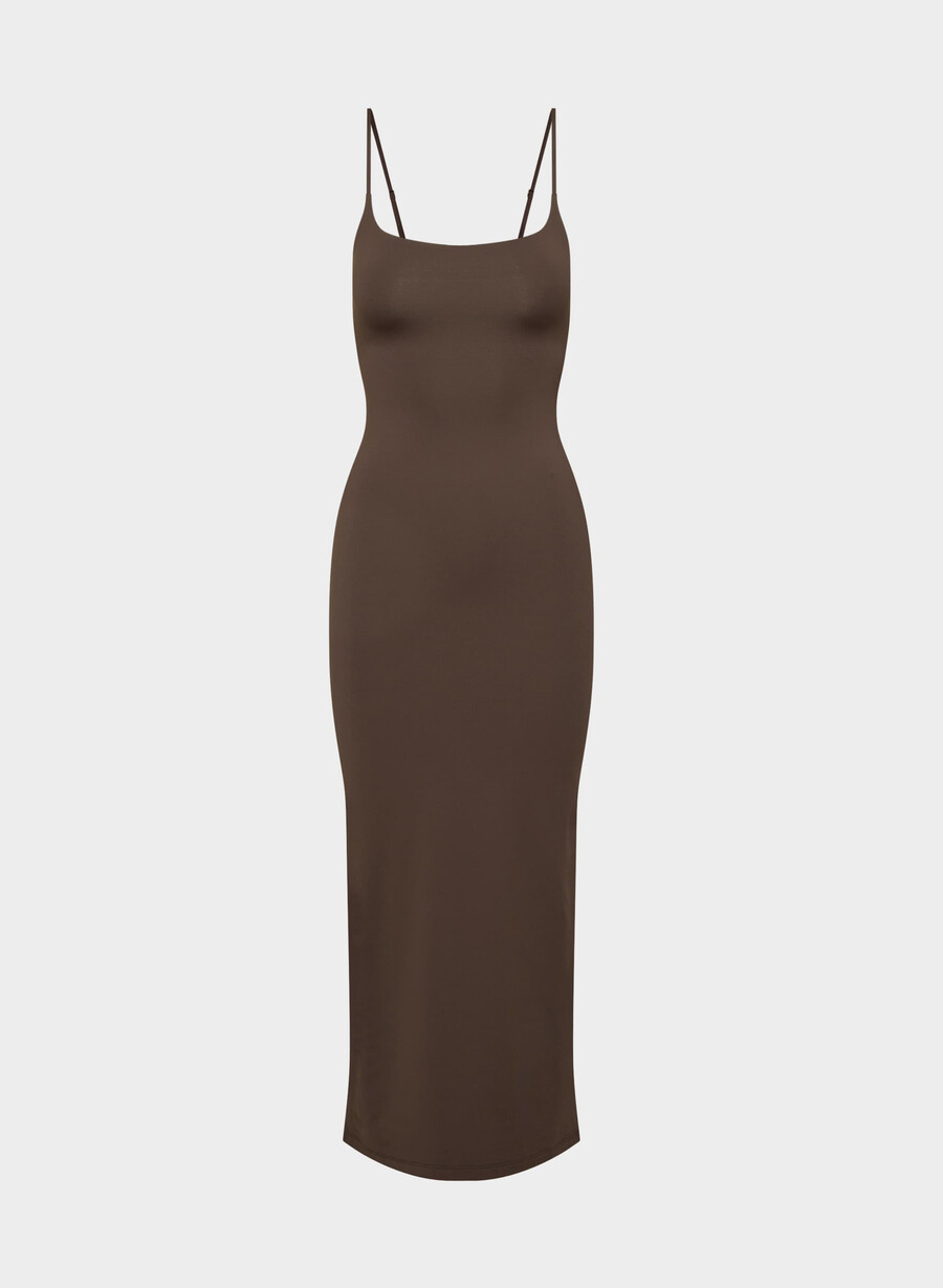 original contour summon maxi cami-kjole rik mokkabrun