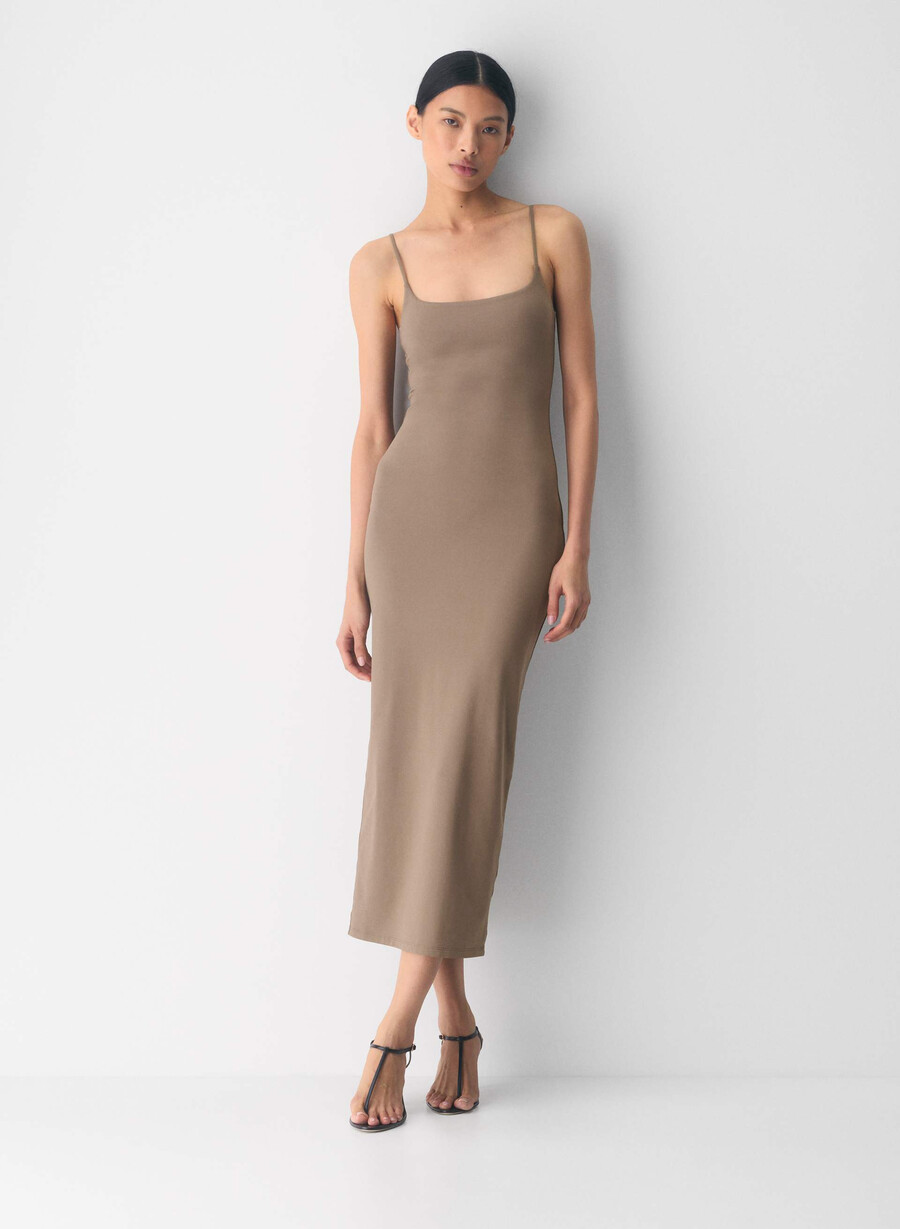 original contour summon maxi cami-kjole folio brun