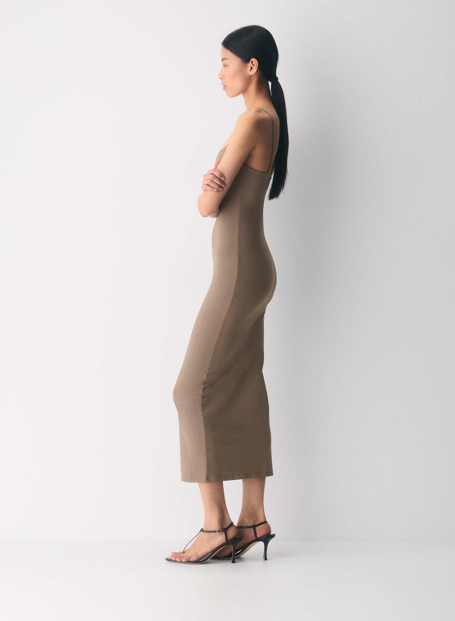 original contour summon maxi cami-kjole folio brun