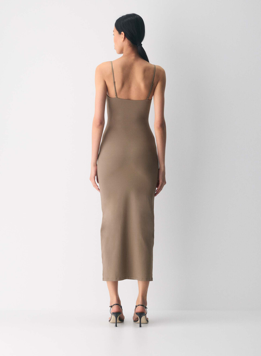 original contour summon maxi cami-kjole folio brun