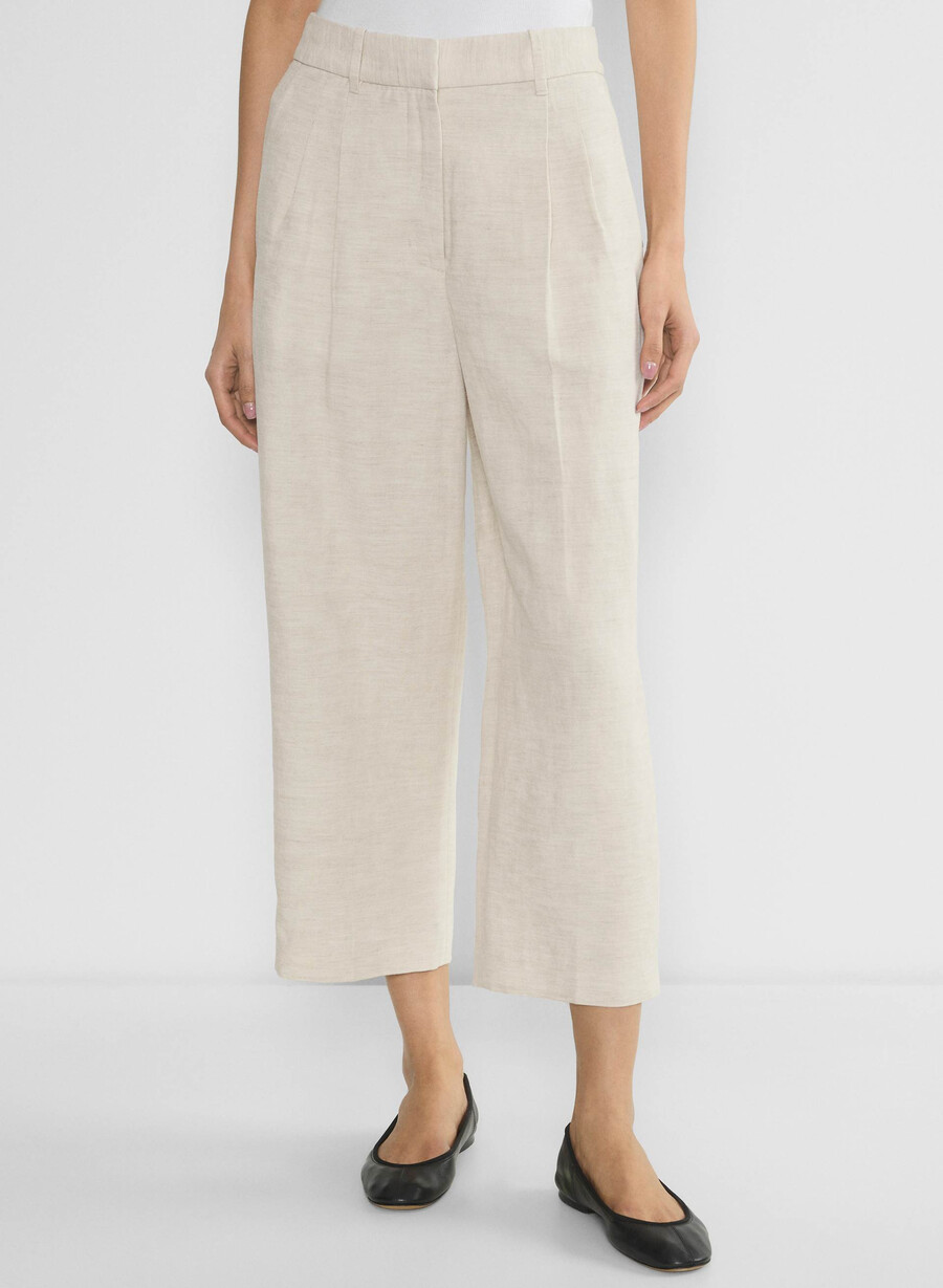 the effortless pant cropped – cruiselinen naturlig ecru