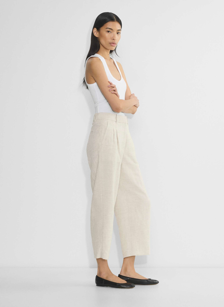 the effortless pant cropped – cruiselinen naturlig ecru