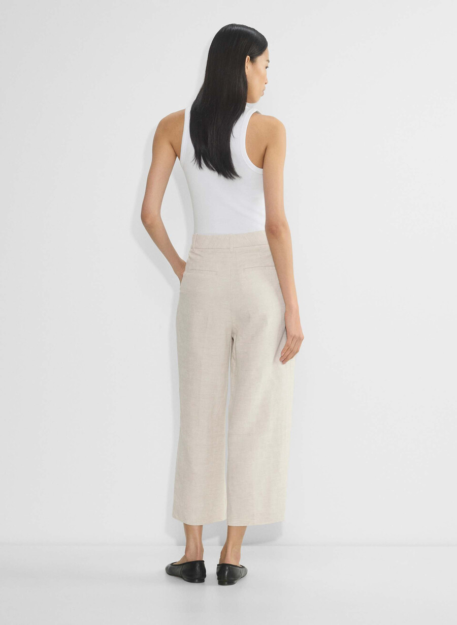 the effortless pant cropped – cruiselinen naturlig ecru