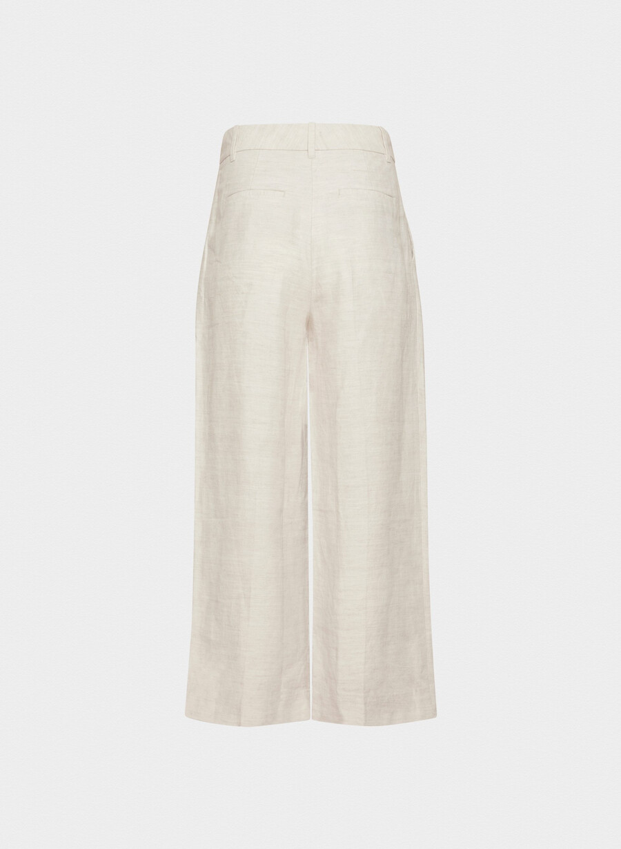 the effortless pant cropped – cruiselinen naturlig ecru