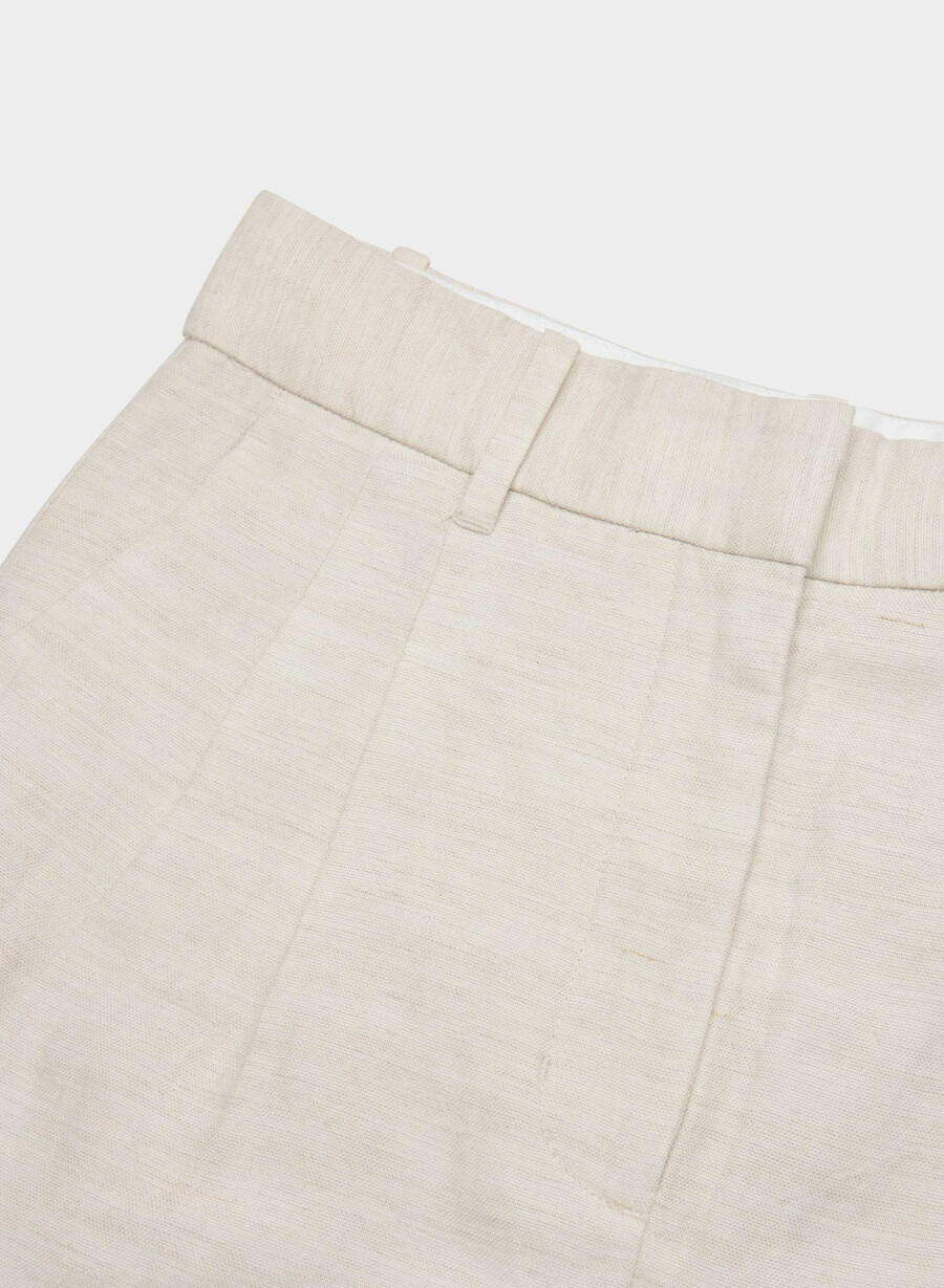 the effortless pant cropped – cruiselinen naturlig ecru
