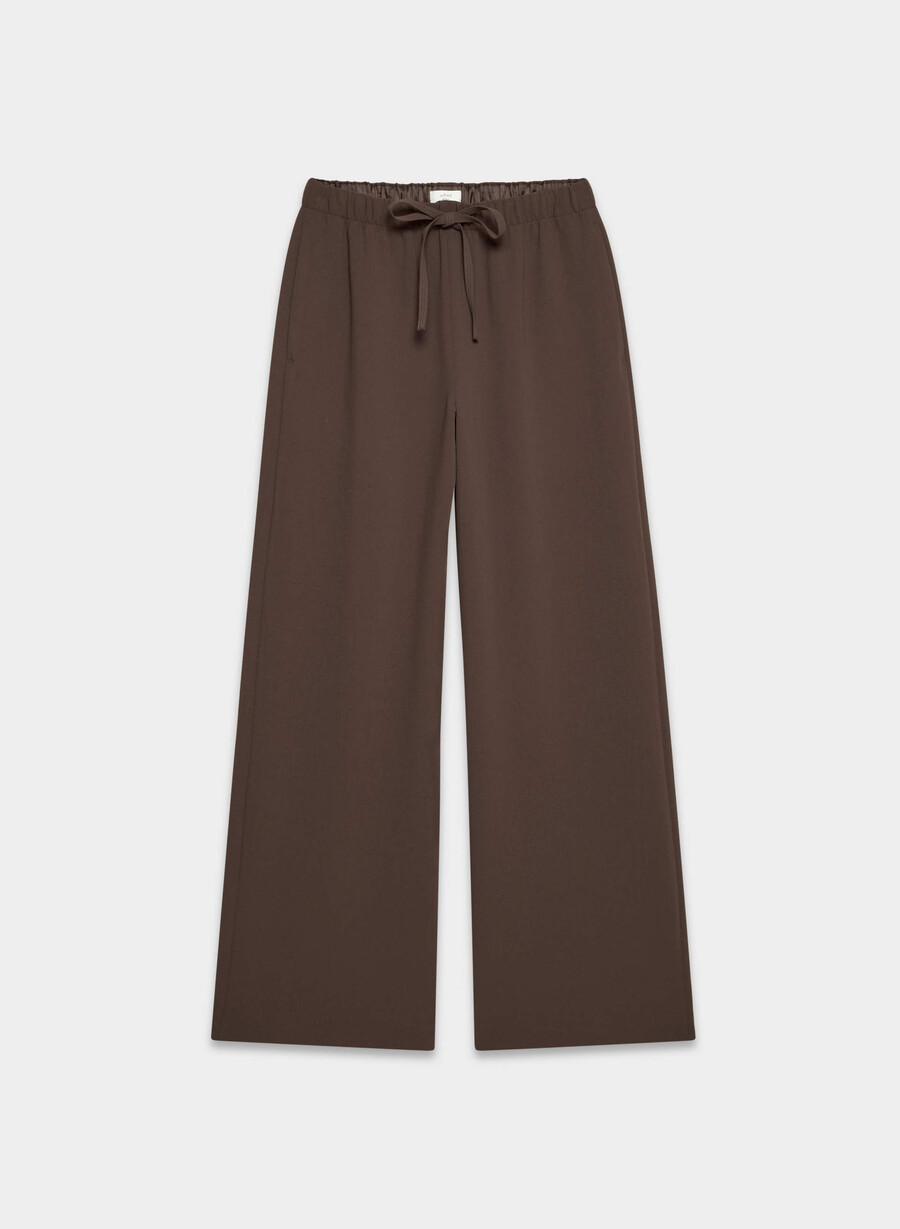the lodge pant - crepette mokkabrun