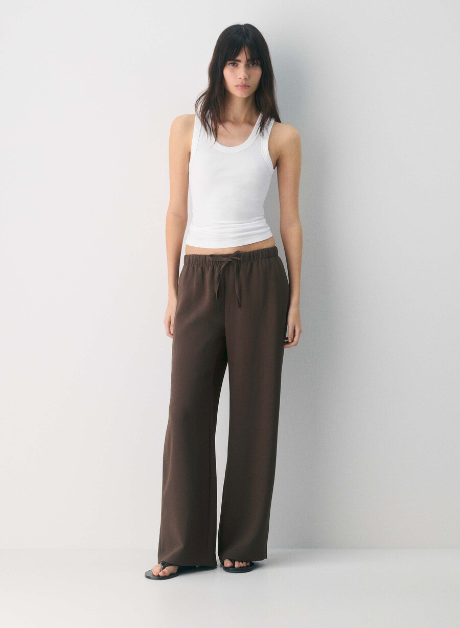 the lodge pant - crepette folio brun