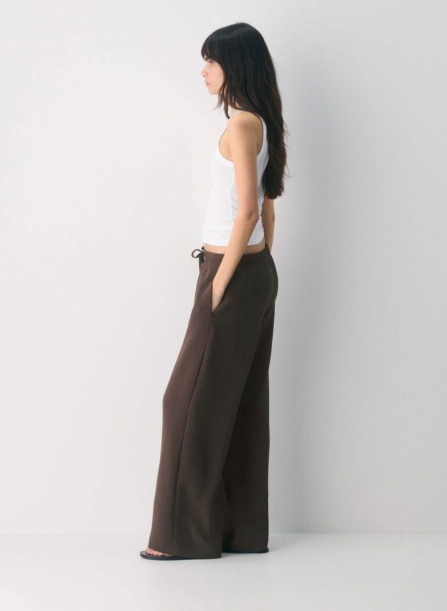 the lodge pant - crepette folio brun