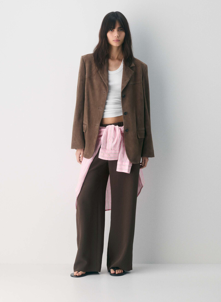 the lodge pant - crepette folio brun
