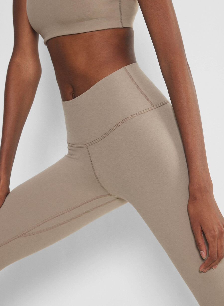 butter frekk høy rise legging nomad taupe