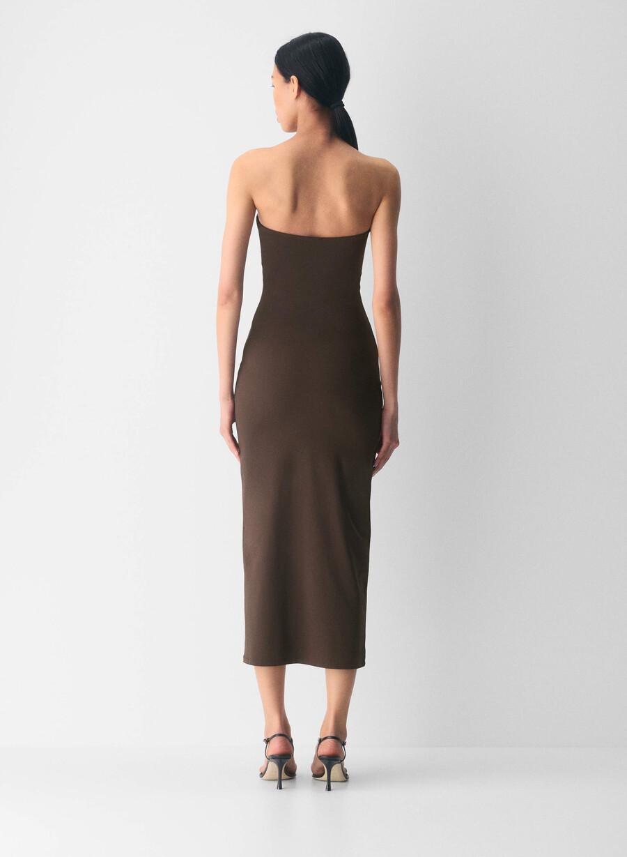 original contour enrapture maxi tube-kjole rik mokkabrun