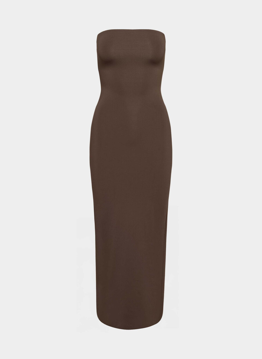 original contour enrapture maxi tube-kjole rik mokkabrun