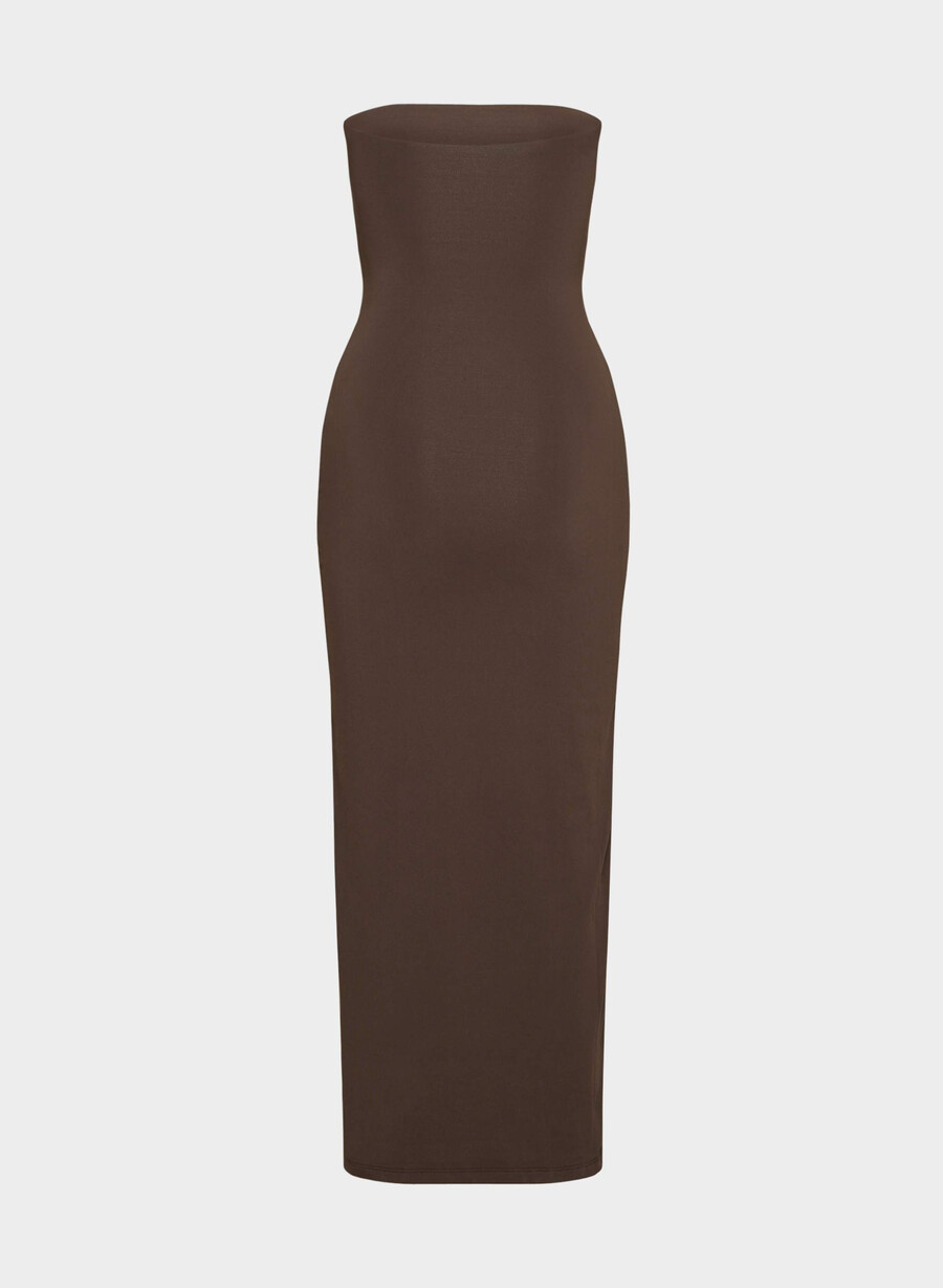 original contour enrapture maxi tube-kjole rik mokkabrun
