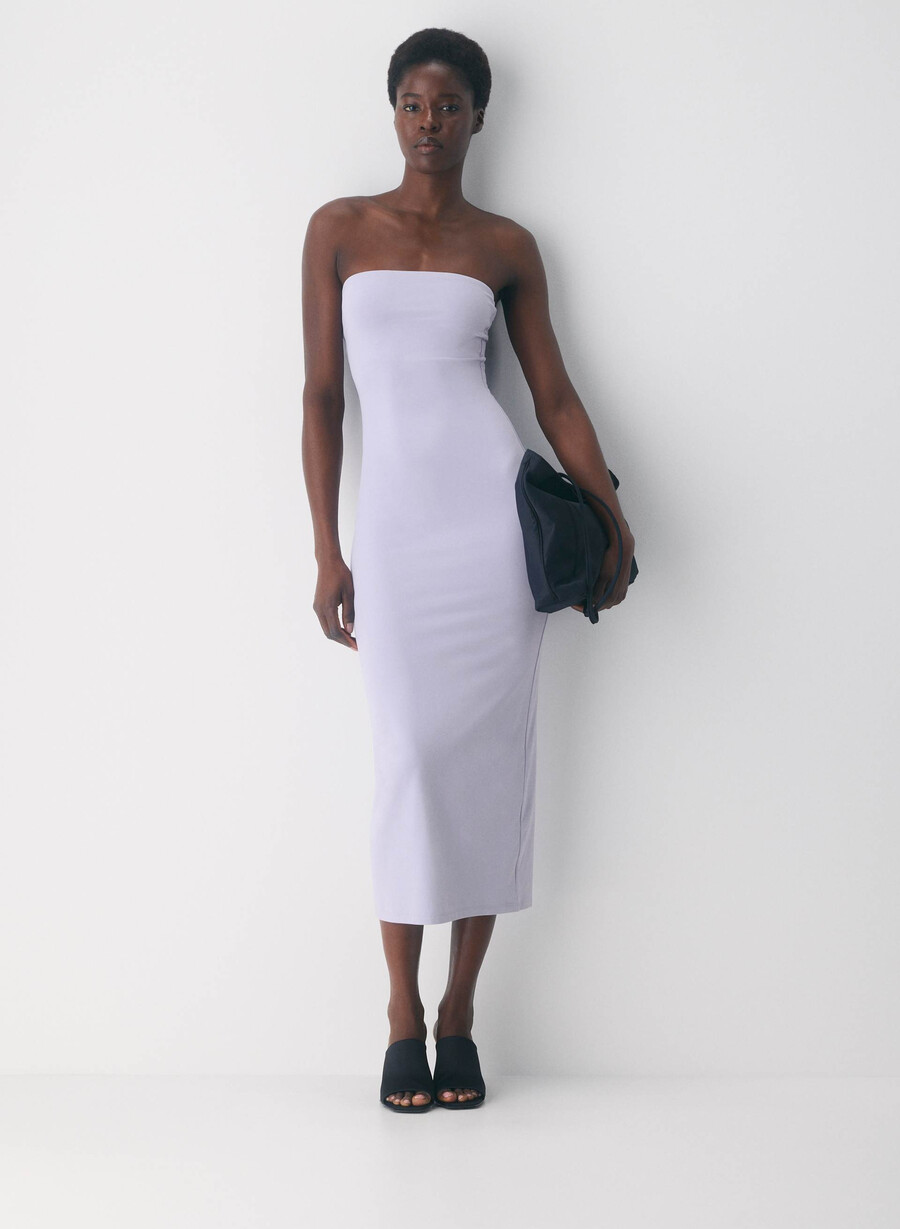 original contour enrapture maxi tube-kjole villblomster lila