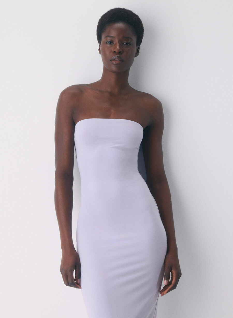 original contour enrapture maxi tube-kjole villblomster lila