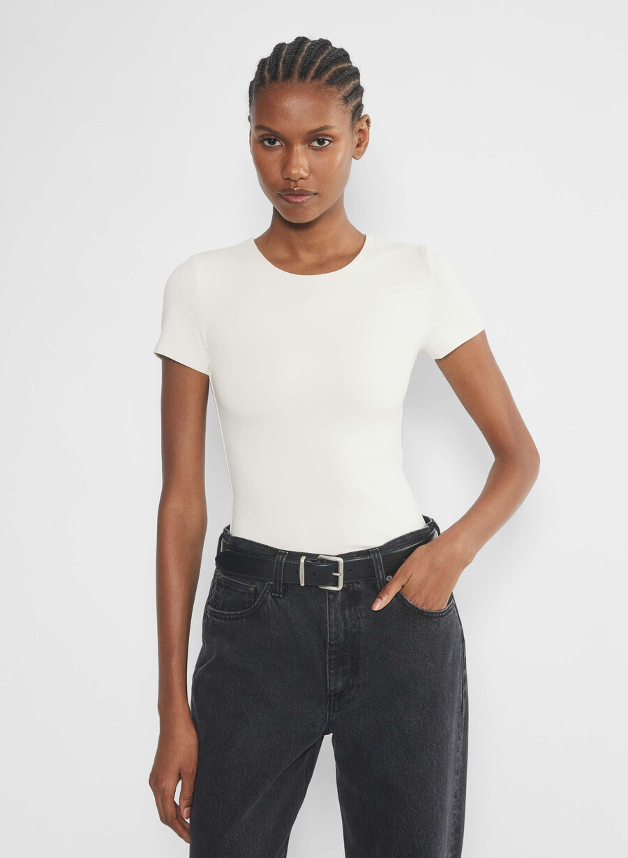 original contour crew hip t-skjorte lys bjØrk