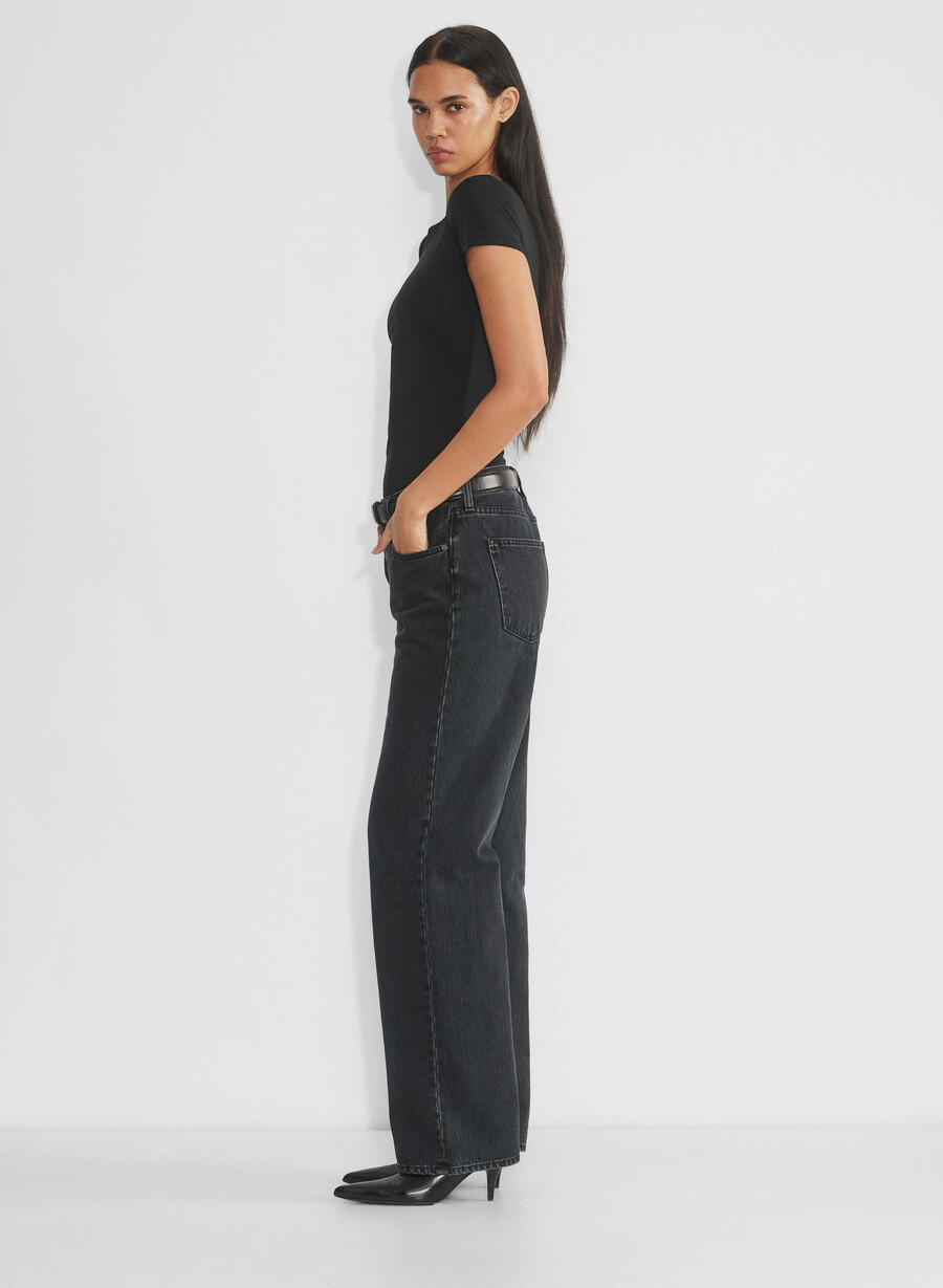 original contour crew hip t-skjorte svart