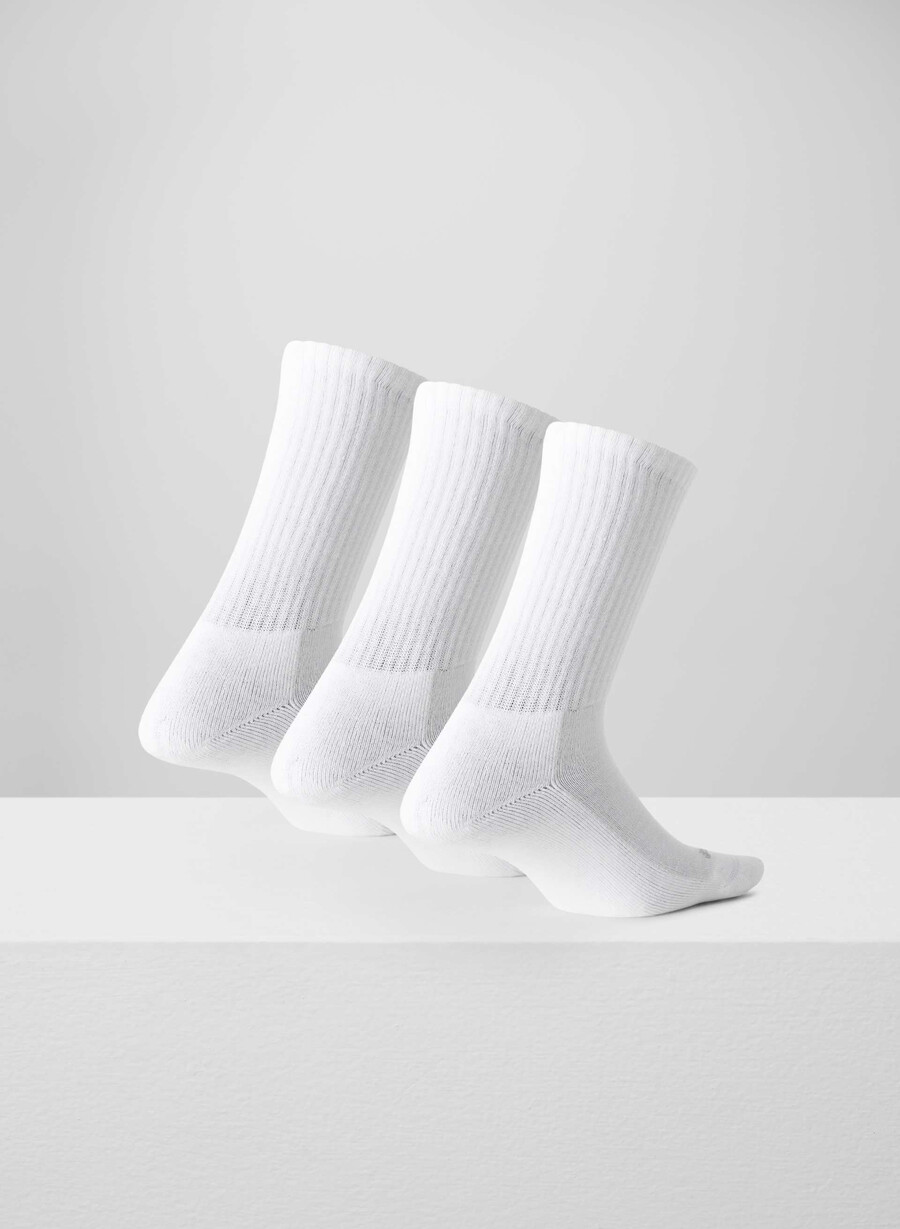 best-ever crew sock 3-pakning hvitlynget krom