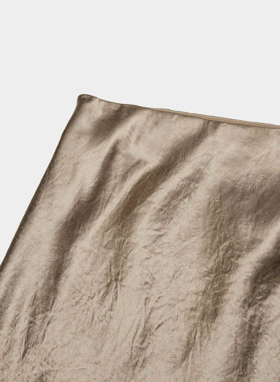 slip sateng maxiskjørt nomad taupe