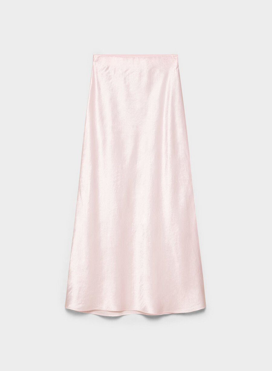 slip satin maxi skjørt villa rosa
