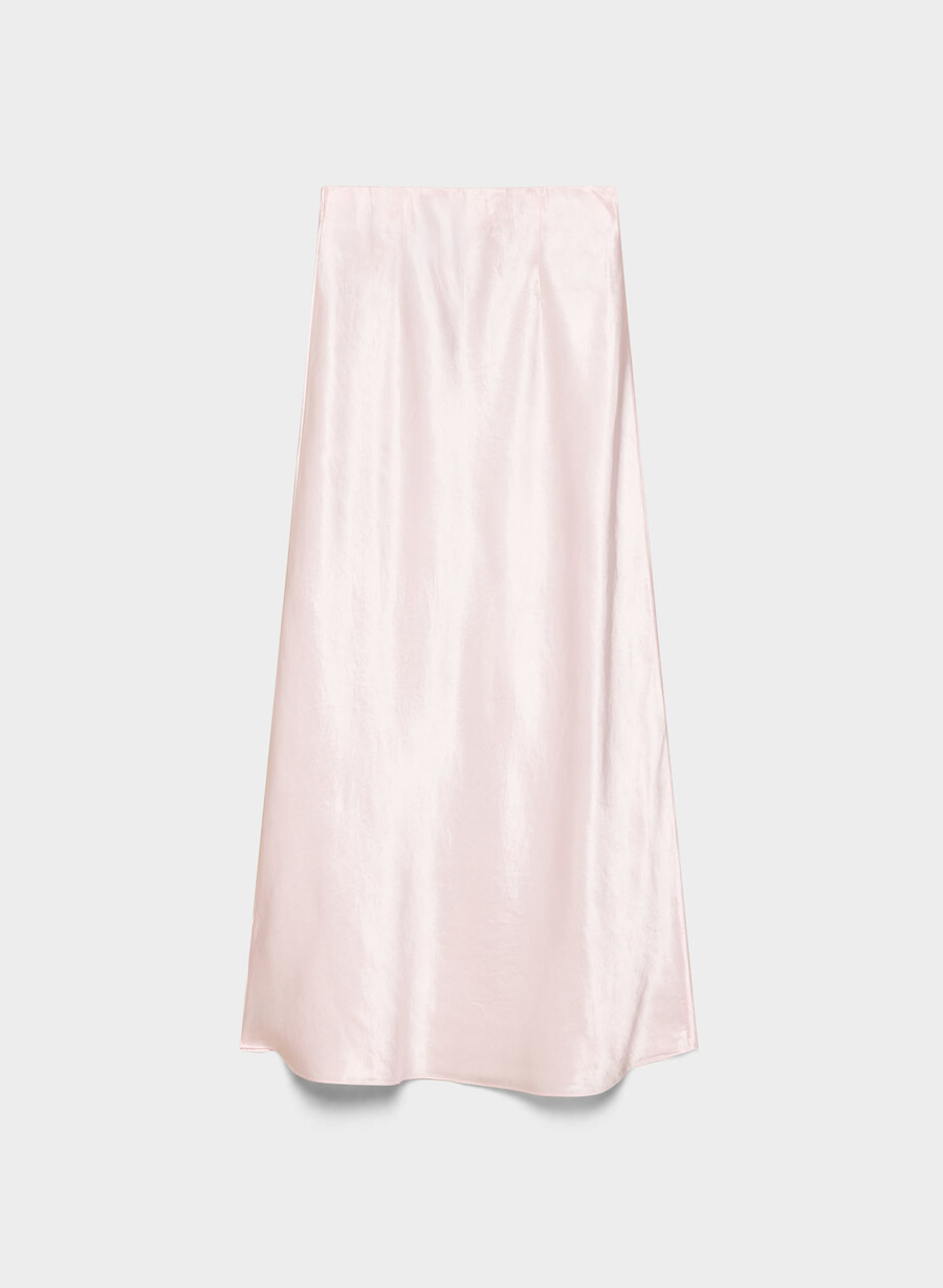 slip satin maxi skjørt villa rosa