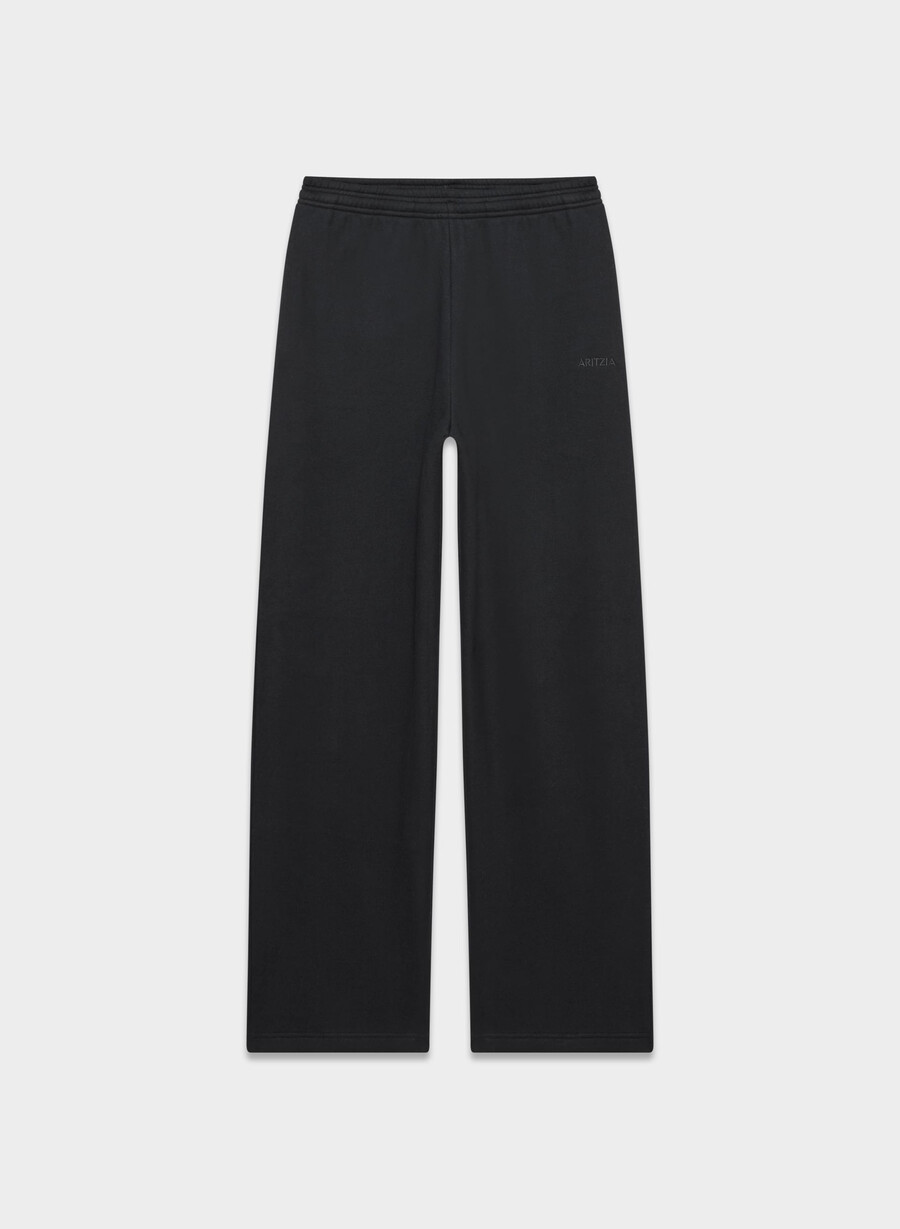 cozy sweatfleece boyfriend barrel joggebukse svart