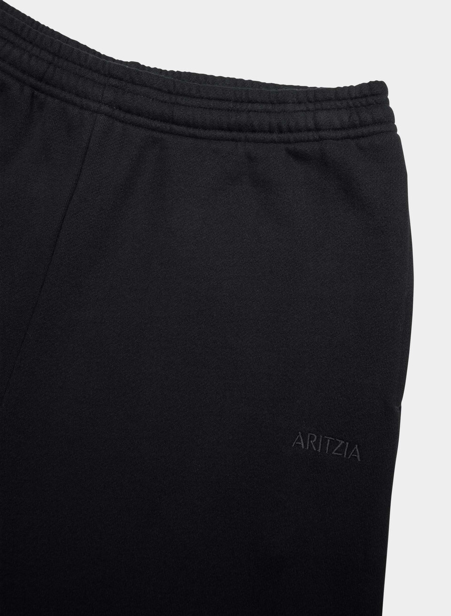 cozy sweatfleece boyfriend barrel joggebukse svart