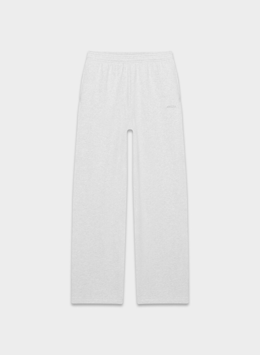 koselig fleece boyfriend barrel joggebukse heather cloud white