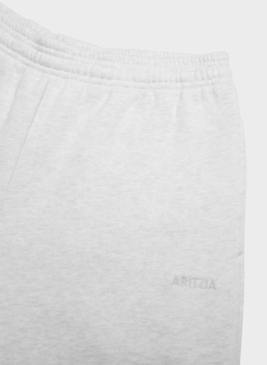koselig fleece boyfriend barrel joggebukse heather cloud white