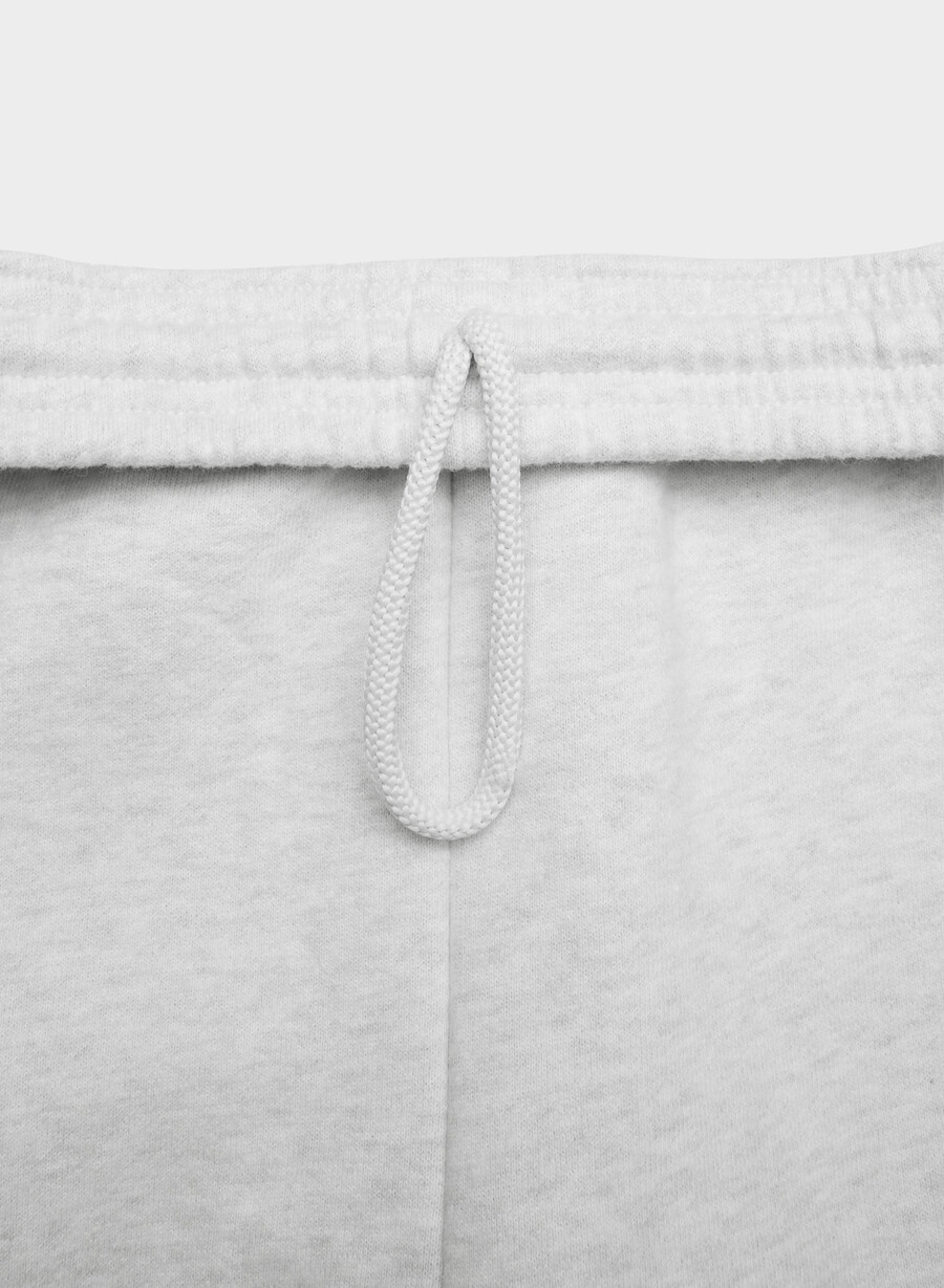 koselig fleece boyfriend barrel joggebukse heather cloud white