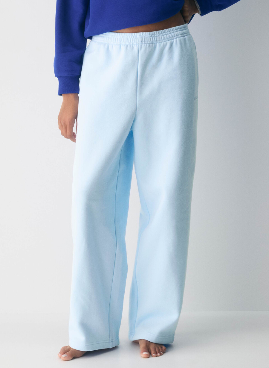 koselig fleece boyfriend barrel joggebukse villa blÅ