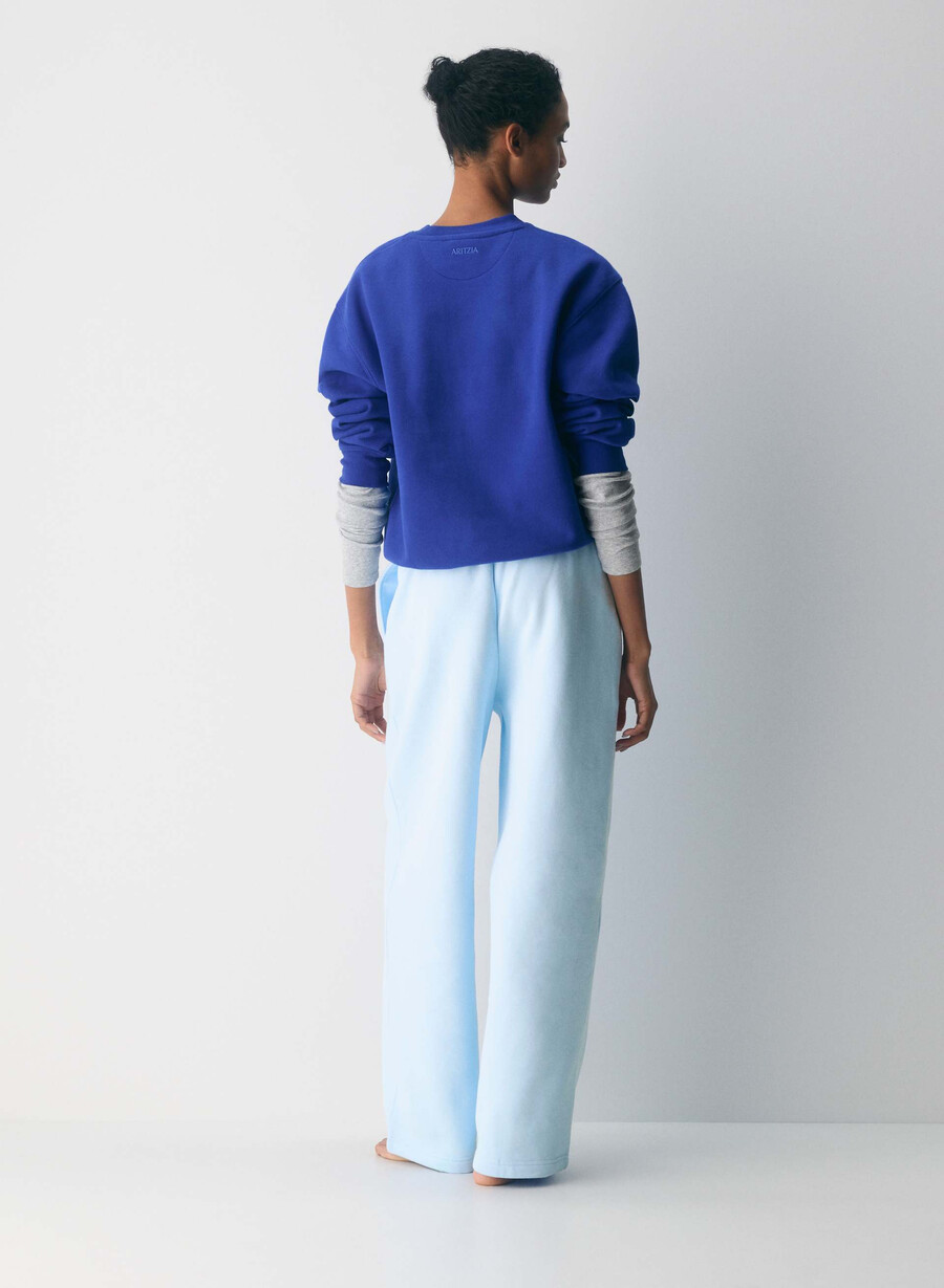 koselig fleece boyfriend barrel joggebukse villa blÅ