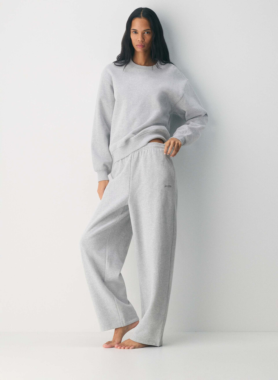 cozy sweatfleece boyfriend barrel joggebukse lyngkrom