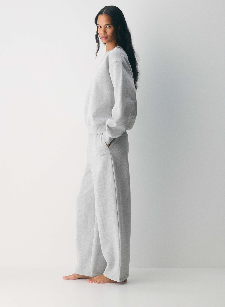 cozy sweatfleece boyfriend barrel joggebukse lyngkrom