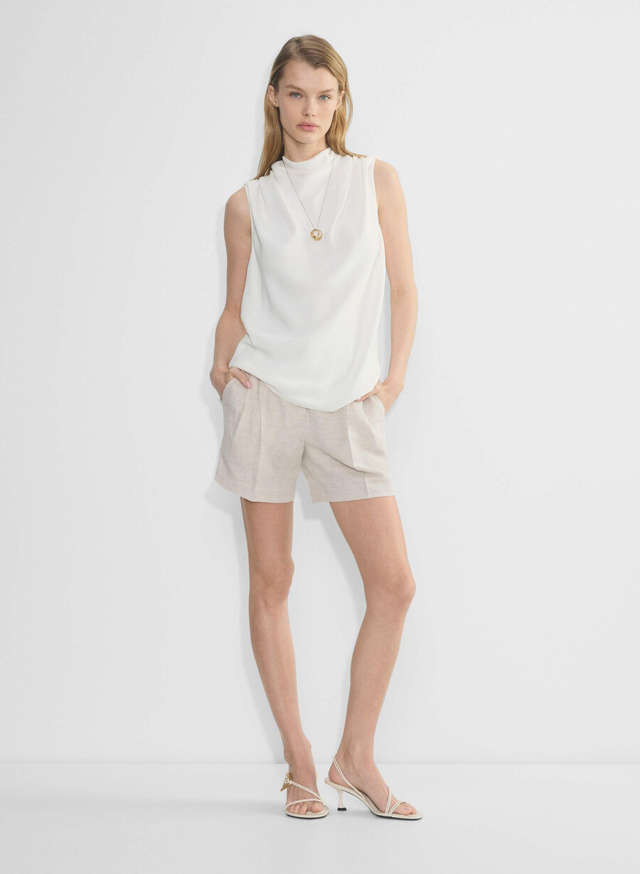 the effortless short mid-thigh – cruiselinen natural ecru