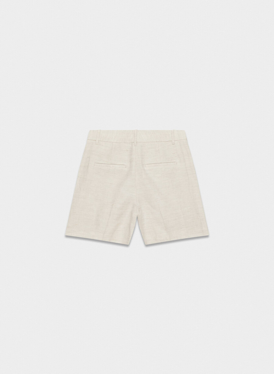 the effortless short mid-thigh – cruiselinen natural ecru