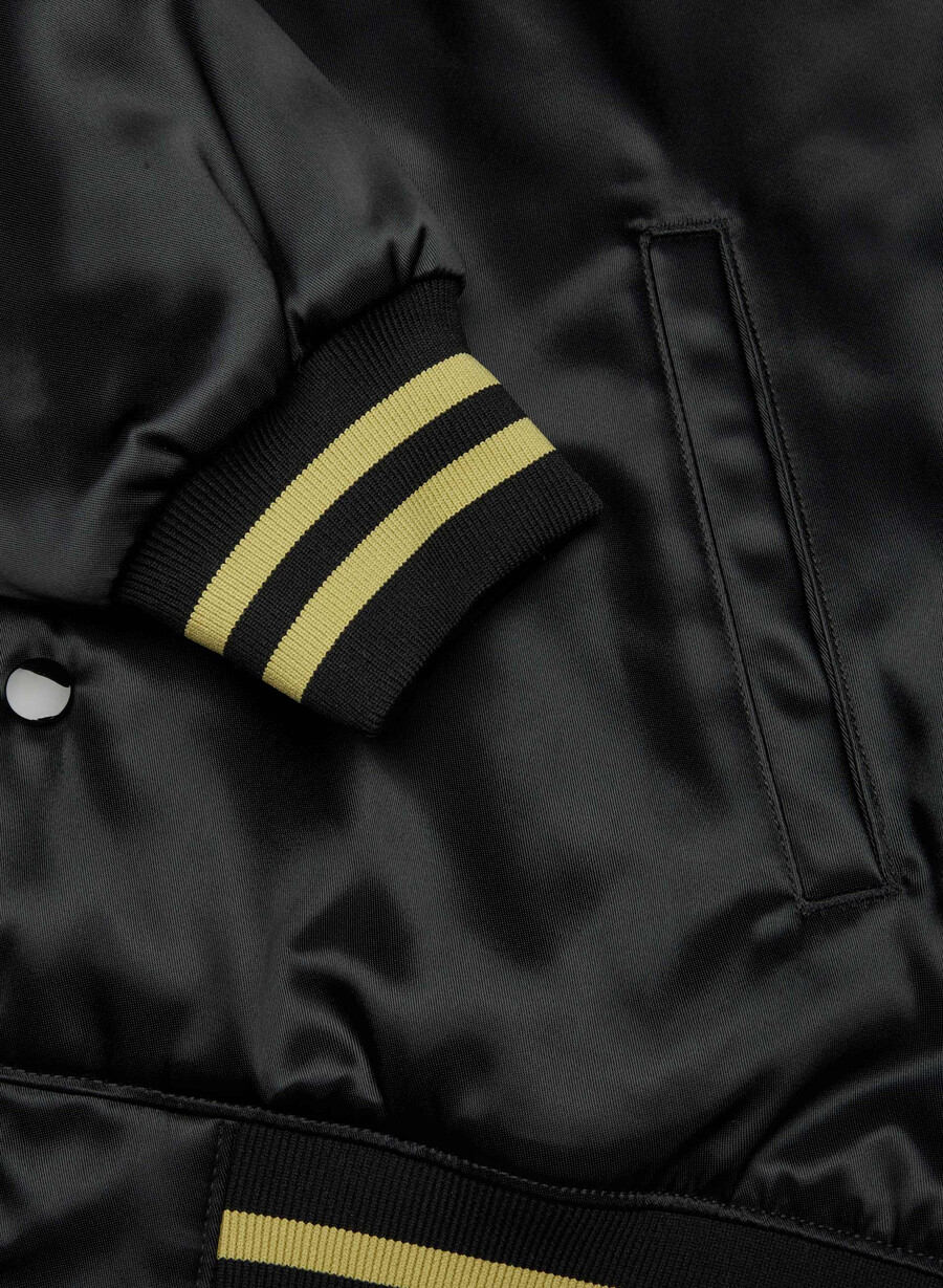 masa satin bomber svarthero gull