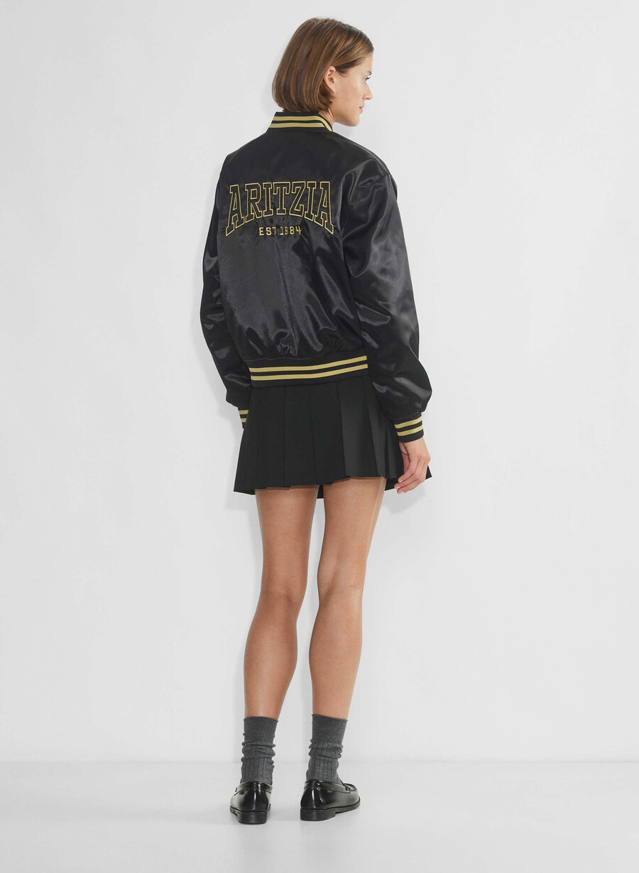 masa satin bomber svarthero gull