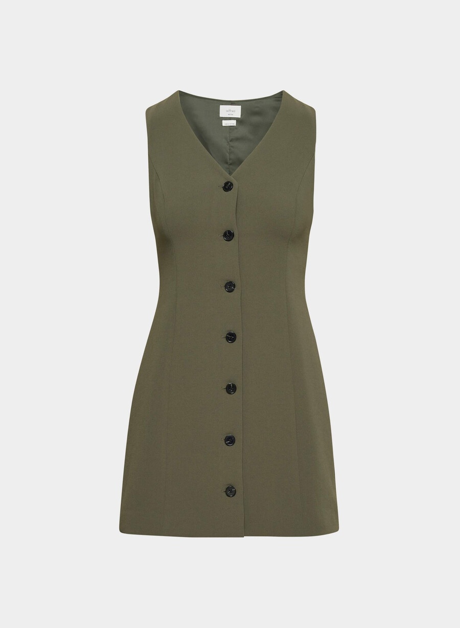 aria dress - crepette mØrk olive