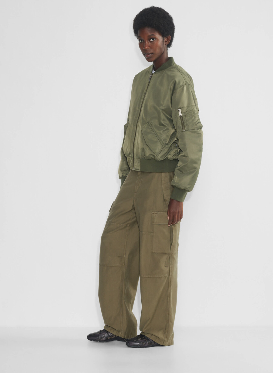 brea bomber army green